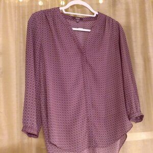 NYDJ Los Angeles Pintuck Button-down Blouse Petite XS
